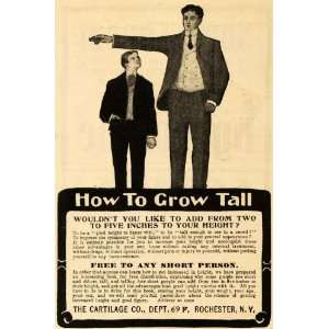  1904 Ad Cartilage Grow Tall Height Book Medical Quackery 