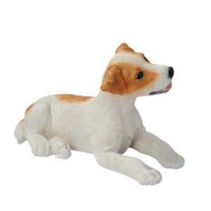  Brown and White Jack Russell Puppy Dog Statue