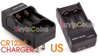 CR123A 16340 3V Rechargeable Li ion Battery Charger US  