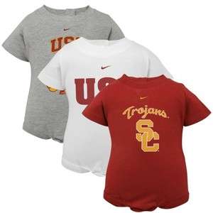 USC Trojans Baby Boy Nike 3PK Creepers sz 6 9 mos 617844442509  