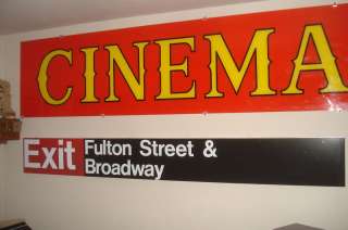 NYC SUBWAY COLLECTIBLE NEW YORK BROADWAY FULTON STREET EXIT AUTHENTIC 