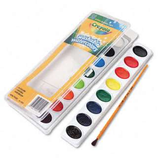 16 Crayola Washable Watercolor Paint, Assorted Colors 071662005559 