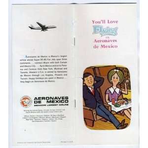  Aeronaves De Mexico Brochure Youll Love Flying 1060s 