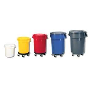 Round Trash Containers   20 gal, white, gray, yellow or blue   1 Each 