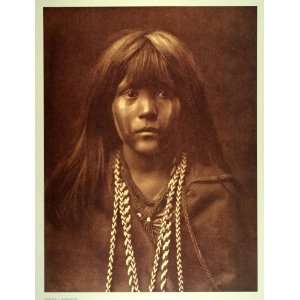  1972 Edward S. Curtis Mojave Indian Girl Portrait Print 