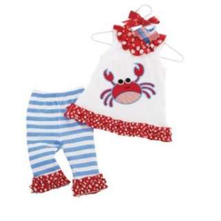   Tunic and Cotton Spandex Leggings Set, Crab, 0   6 Months Clothing
