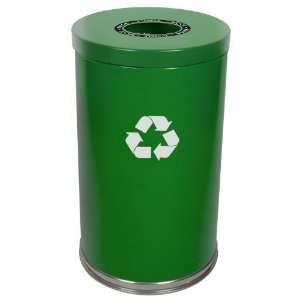  Metal 33 Gallon Recycling Container 18RT 1H