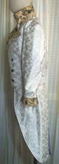 4341 Cream/tan Gothic Victorian Steampunk Dickens Tailcoat Jacket M 40 