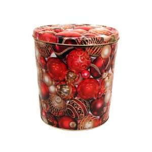 Red Ornament 3 gallon gourmet popcorn tin  Grocery 