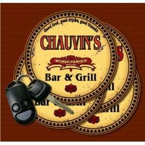  CHAUVINS Family Name Bar & Grill Coasters Kitchen 
