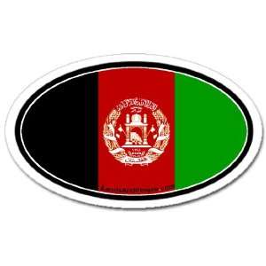  Afghanistan Afghan Flag Car Bumper Sticker Decal Oval 