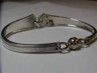   Plated Spoon Bracelet  Antique Magnetic Clasp 4741 Size 7   8  