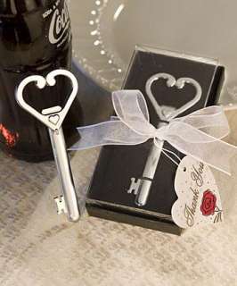 100   Heart Accented Key Bottle Opener Wedding Favors  