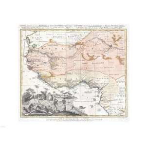  Homann Heirs Map of West Africa  24 x 18  Poster Print