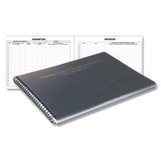 BookFactory® Gun Log Book   100 Pages, Black TransLux Cover   Wire O 