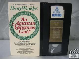 An American Christmas Carol VHS Henry Winkler  