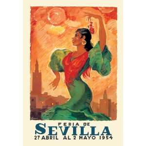  Sevilla Feria 12X18 Art Paper with Black Frame