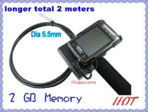 200cm Inspection Snake 5.5mm Endoscope Camera 2gb DVR  