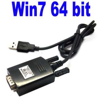 USB to RS 232 DB9 9 Pin Serial Converter Adapter for Windows7 Vista 32 