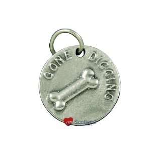  Dog Pet Tag Pewter Gone Digging Patio, Lawn & Garden