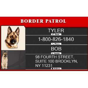  BORDER PATROL Badge   1 Dogs Custom ID Badge   Design#2 