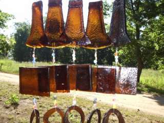 Hillbilly Handcrafted Recycled glass Wind Chime  