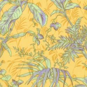  MODA30156 15 Urban Couture, Various Green Leaves on Yellow By Moda 