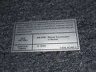 1969 FORD MUSTANG BOSS 429 ENGINE EMISSIONS DECAL LATE