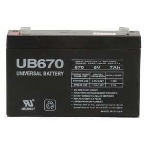  UPG UB670   AGM Battery   Sealed Lead Acid   6 Volt   7 Ah 