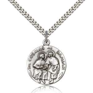  Sterling Silver Sts. Cosmos & Damian Pendant Jewelry