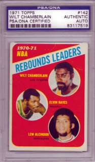 Wilt Chamberlain Autographed Signed 1971 Topps Card PSA/DNA #83117519 