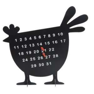 Metal Rooster Shaped Perpetual Calendar with Magnets 