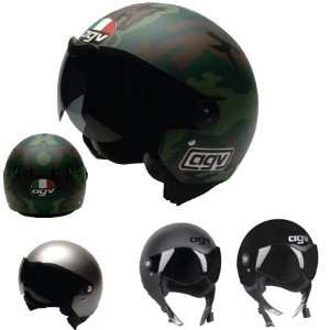  AGV Dragon Flat Black Open face Motorcycle Helmet Size 