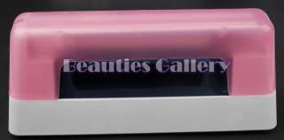 9W UV GEL Pink Lamp NAIL KIT 5 Glitter 6PC BLOCKS 204  