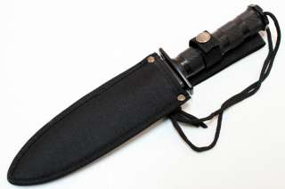 Hook Blade 10.5 Stainless Steel Black Blade Survival Knife W/ Sheath 