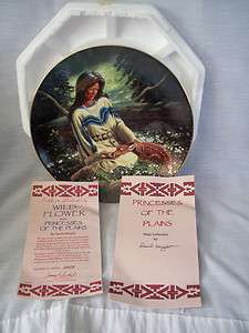 HAMILTON COLLECTOR`S PORCELAIN PLATE WILD FLOWER PRINCESSES OF THE 