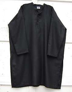 NEW Eskandar BLACK Tweed 100% Cashmere Stand Collar 40 Long Tunic 