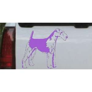Purple 12in X 10.4in    Airedale Terrier Animals Car Window Wall 