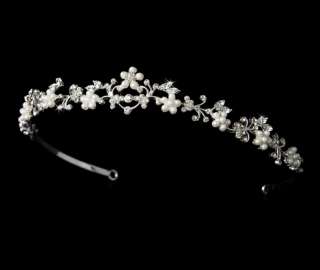 Pearl & Rhinestone Bridal Tiara HP 6213  