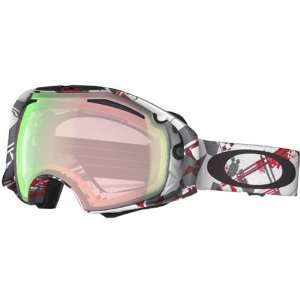  Oakley Airbrake Red White Shattered Adult Asian Fit Snow 