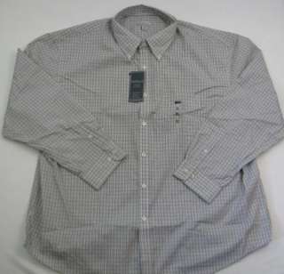 New Van Heusen Mens Shirt 18 18 1/2 Plaid Button 2XL  
