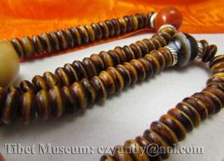 Wonderful Amazing Old Antique Tibetan Buddhist Bone Gem Prayer Beads 