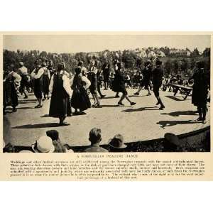  1923 Print Norway Norwegian Peasant Dance Weddings Folk 