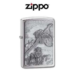  Zippo Flushing Pheasant Emblem Lighter #20853 Sports 