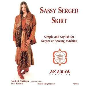  Akasha Sassy Serged Skirt By The Each Arts, Crafts 