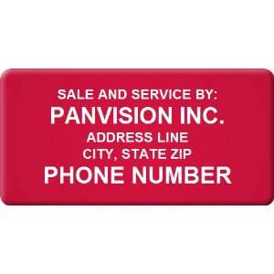   Phone Number AlumiGuard Metal Tag (Matte), 3 x 1.5