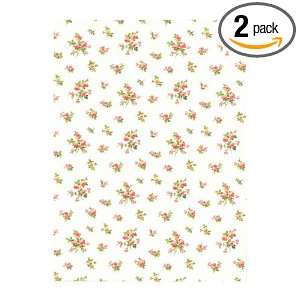   LY4314 Mini Rose Toss Wallpaper, White With Pink