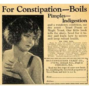   Ad Northwestern Yeast Foam Magic Constipation Skin   Original Print Ad