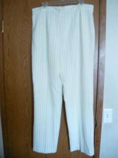 Amanda Smith pants white pen stripe lined size 16 new  