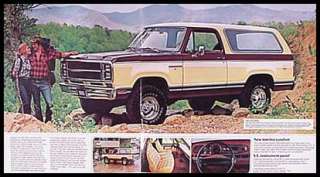 1980 Dodge Ramcharger Truck Color Brochure Macho, SE  
